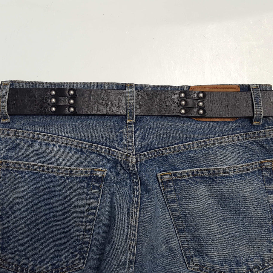 Genuine Studded Leather Belt