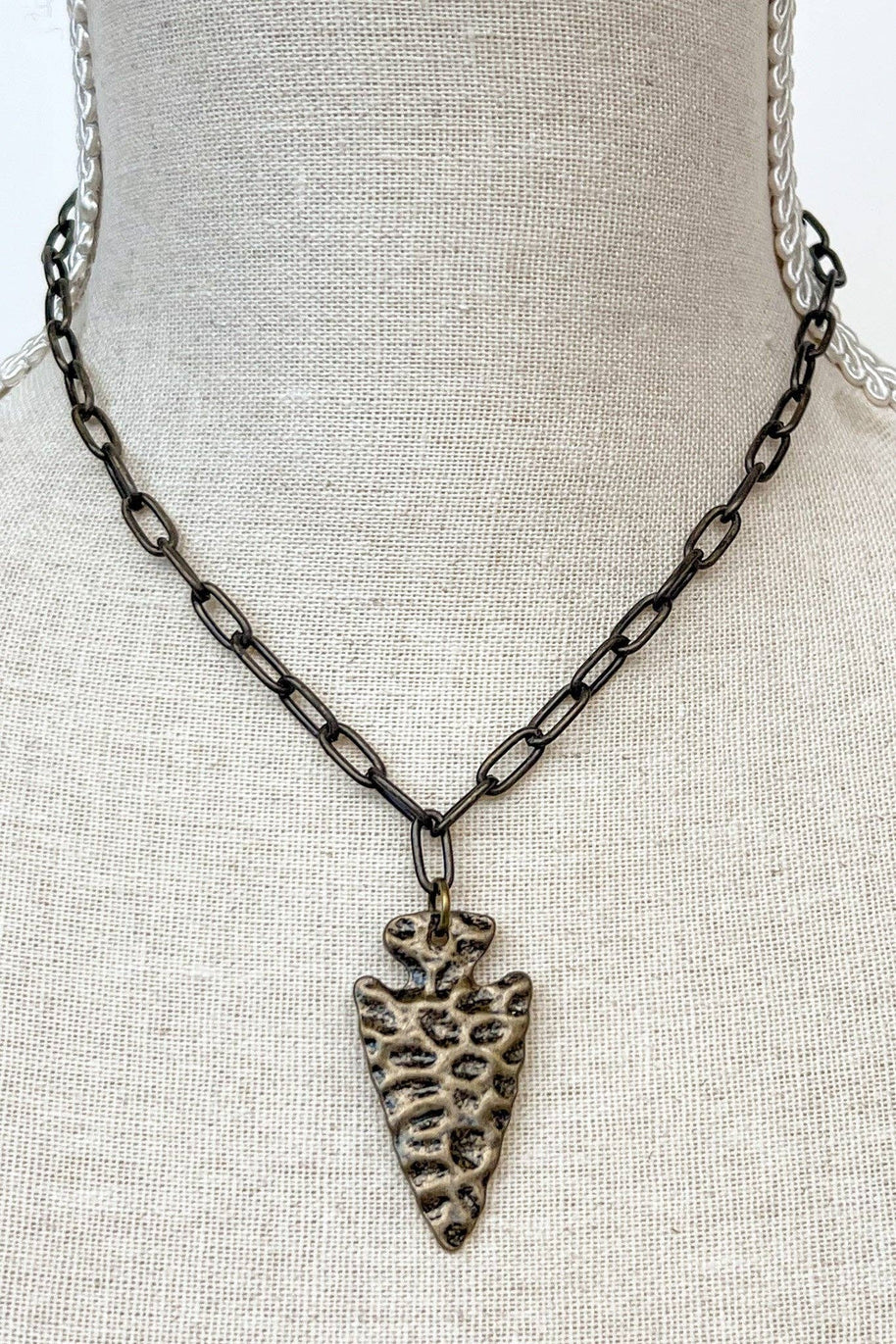 Girl Power Necklace in Bronze