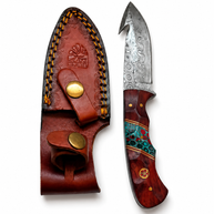Titan Crimson Mosaic Damascus Outdoor Knife