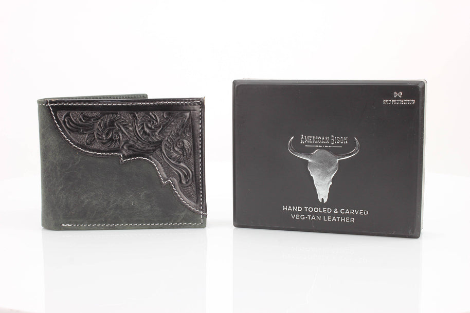 Leather Bifold Tooled Wallet