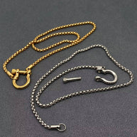 18K GP S.Steel Horseshoe Buckle Charm Necklace