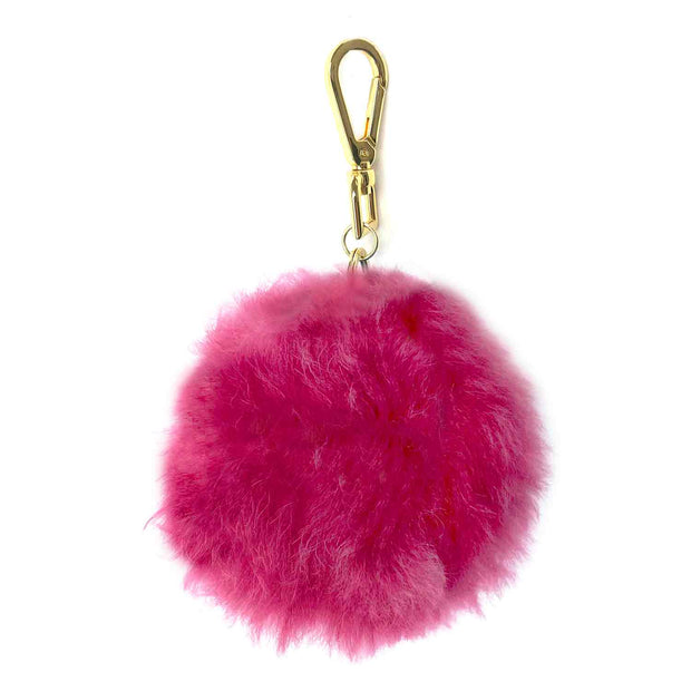 Alpaca Keychain Pom Poms | 6" | Magenta