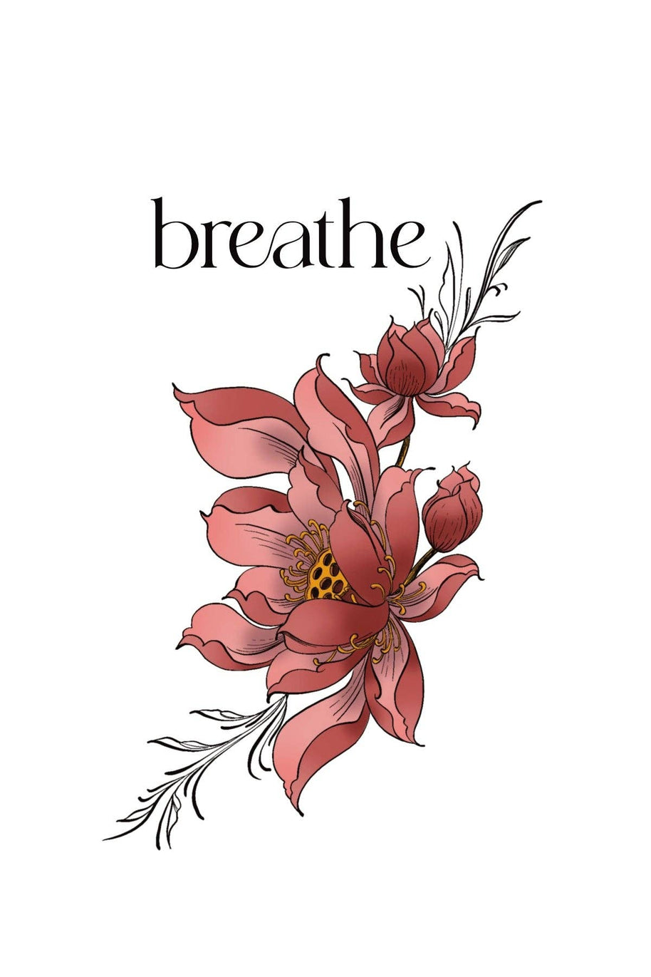 Tiny Intentions Breathe Lotus Tattoo