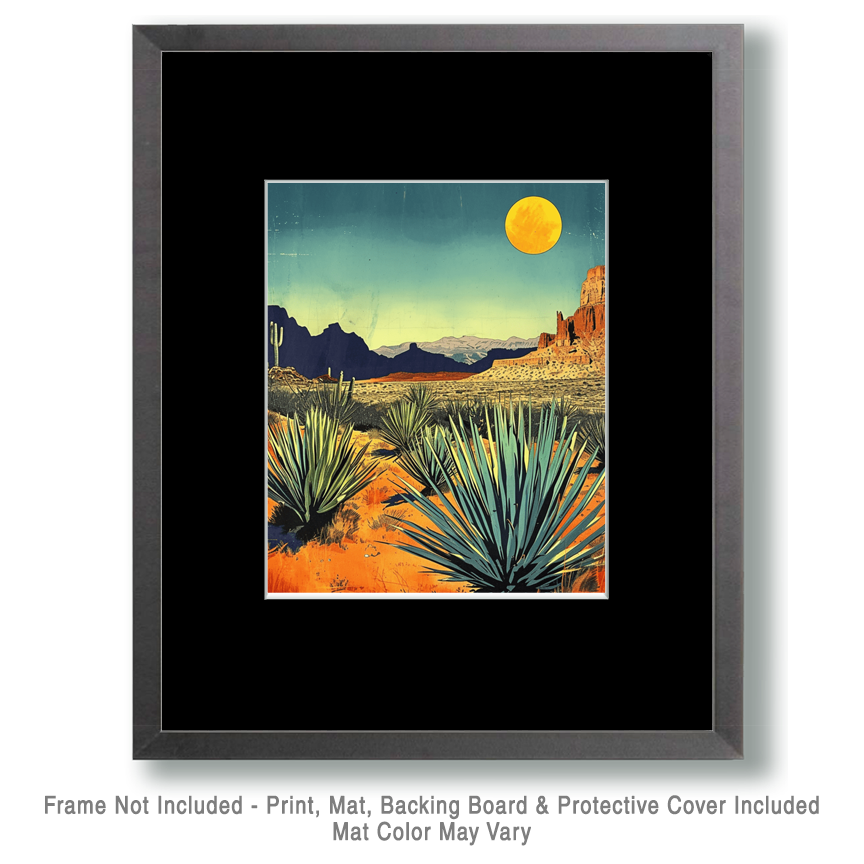 Vintage Southwest New Mexico Yucca Landscape 8