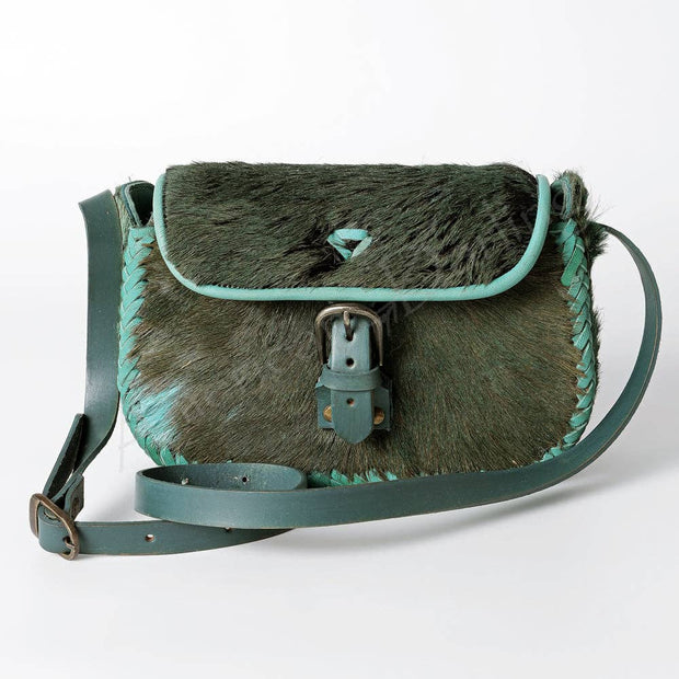 Green Hair on Hide Crossbody