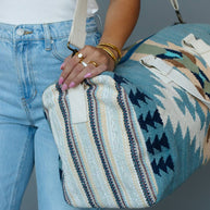 Lt. Blue Western Duffel Bag