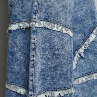 Relaxed Fit Lace Trim Overalls