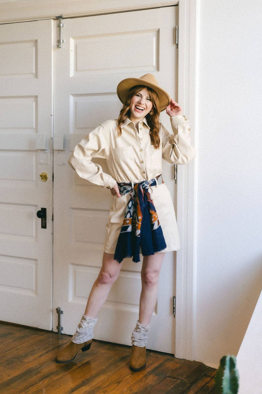 Floral OTK Slouch Boot Sock, Cream