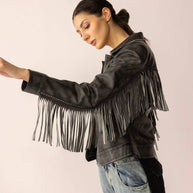 Midnight Maverick Fringe Leather Jacket
