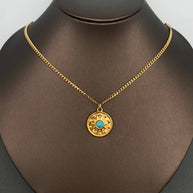 18K GP S.Steel Charm Necklace