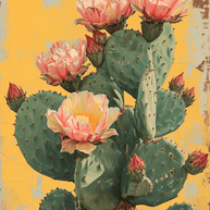 Vintage Southwest New Mexico Prickly Pear Cactus 8