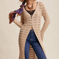 Crochet Longline Cardigan / Duster