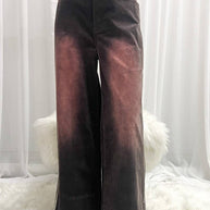 Stone Washed Cotton Corduroy Cropped Pants