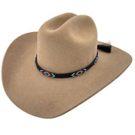 Horsehair Beaded Hat Band - Blue Roan