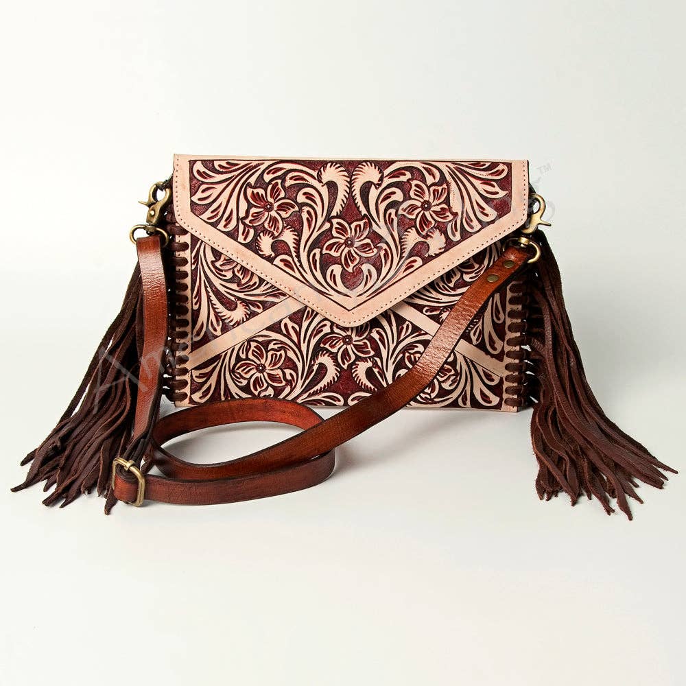 Tooled Leather Envelope Purse