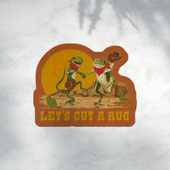 Let's Cut A Rug Sticker