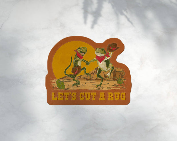 Let's Cut A Rug Sticker