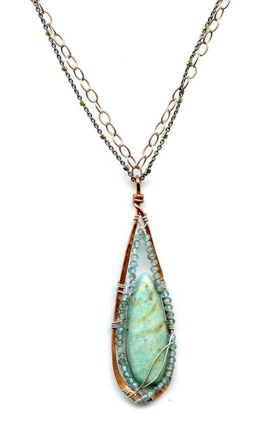 Amazonite Narrow Drop Necklace