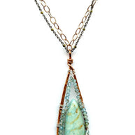 Amazonite Narrow Drop Necklace