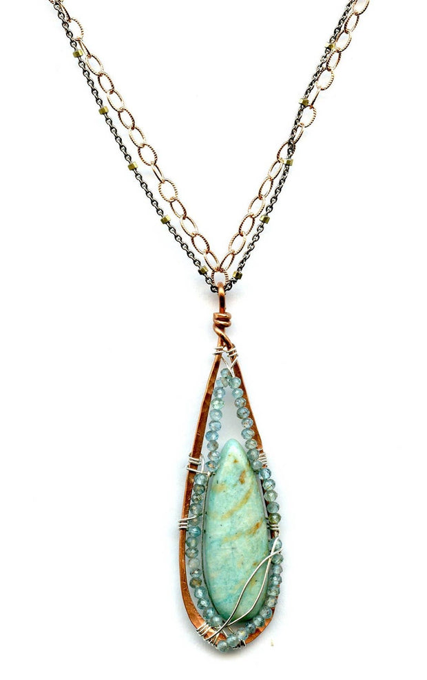 Amazonite Narrow Drop Necklace