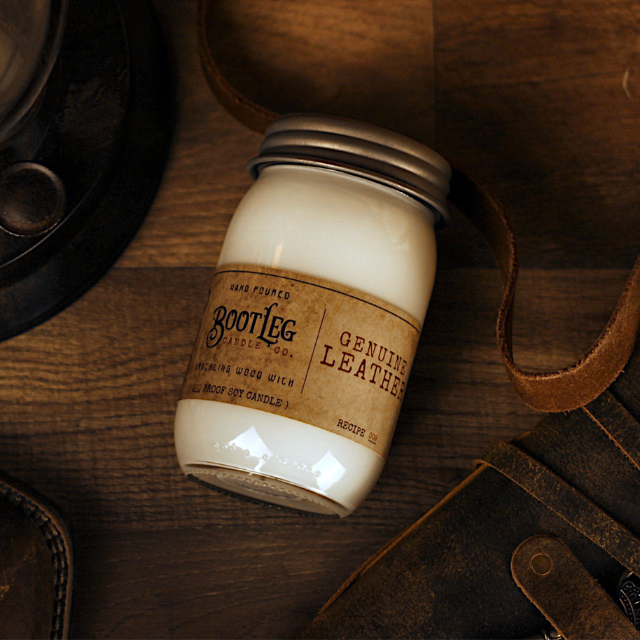Genuine Leather Candle