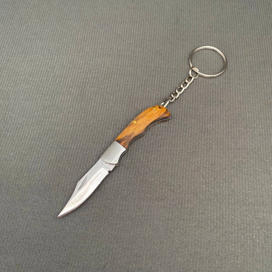 Wood & Acrylic Handle Foldable Stainless Steel Knife