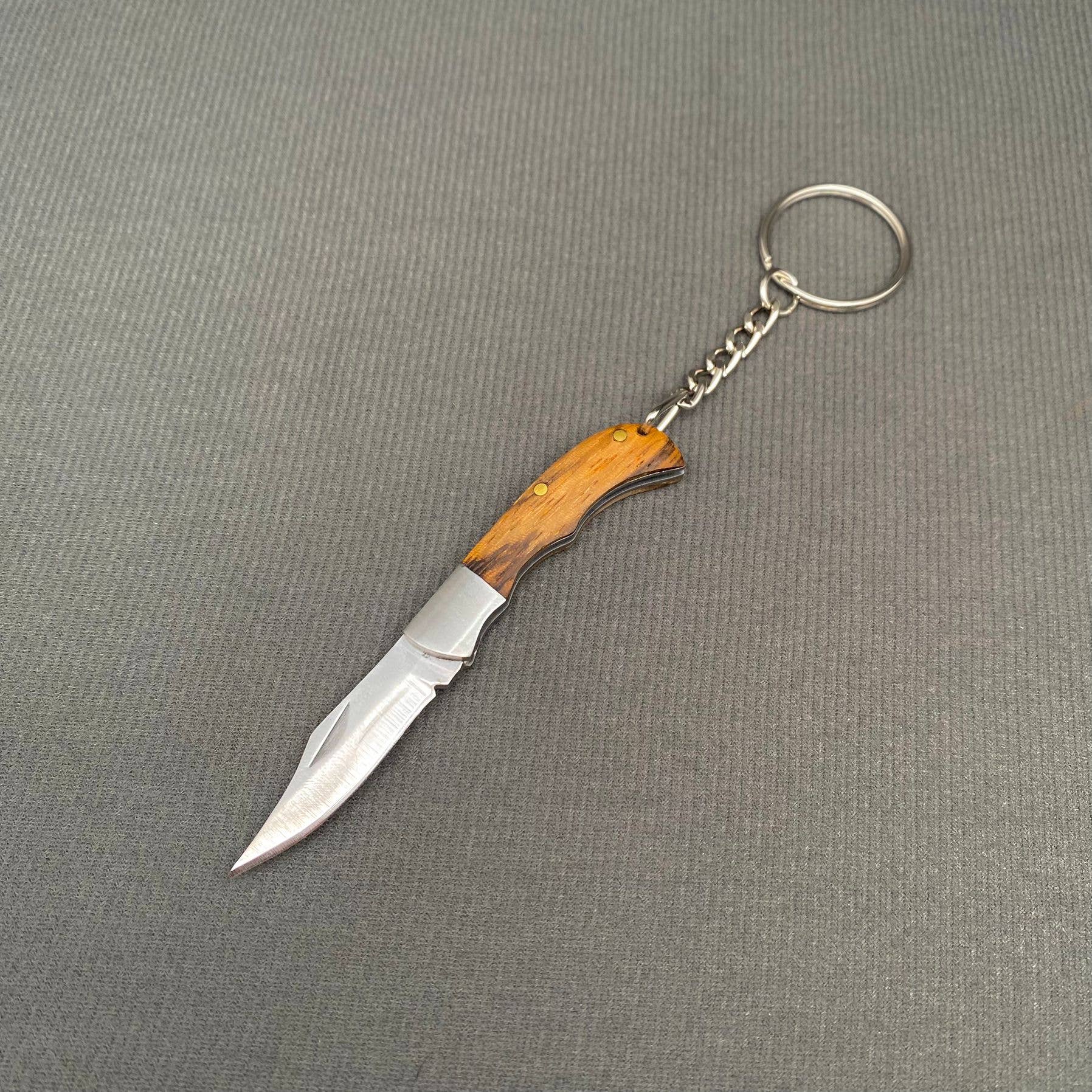 Wood & Acrylic Handle Foldable Stainless Steel Knife