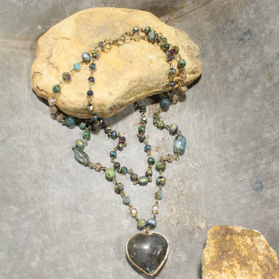 Butterflies In My Belly Heart Layered Necklace