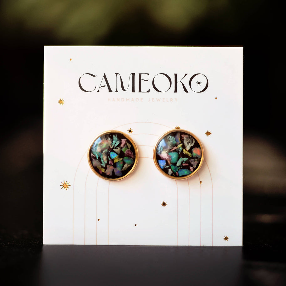 Crushed Opals Earrings
