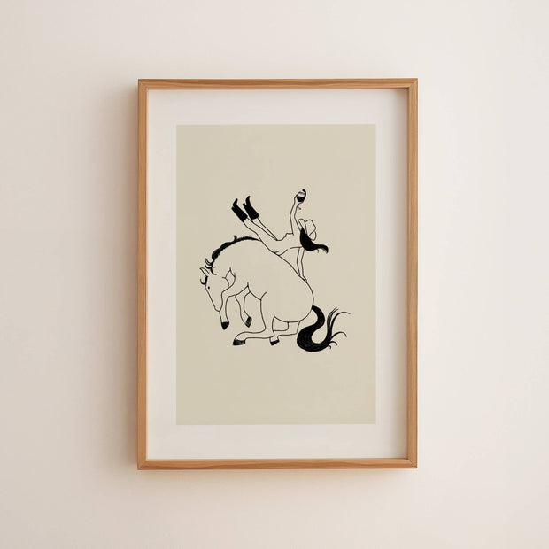 "Giddy Up" Cowgirl Vintage Western Wall Art Home Decor