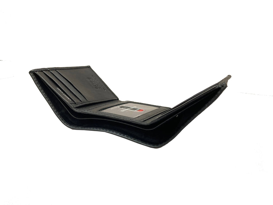 Double Stitch Leather Trifold Wallet