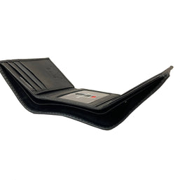 Double Stitch Leather Trifold Wallet