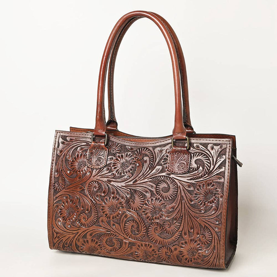 Tooled Leather Tote