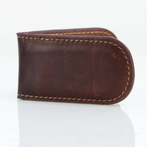 American Bison Oil Pull Up Leather Money Clip
