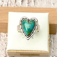 Love Is In The Air Heart Slab Ring