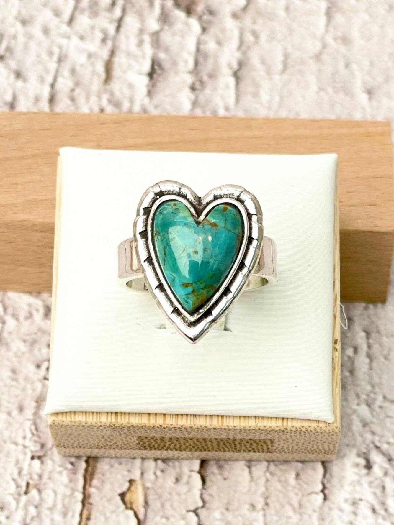 Love Is In The Air Heart Slab Ring