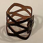 Nora Diamond Sliced 2" Leather Cuff