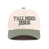 Y'all Need Jesus Two Tone Canvas Cotton Cap