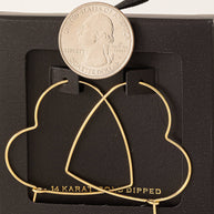 Secret Box Heart Outline Hoop Earrings