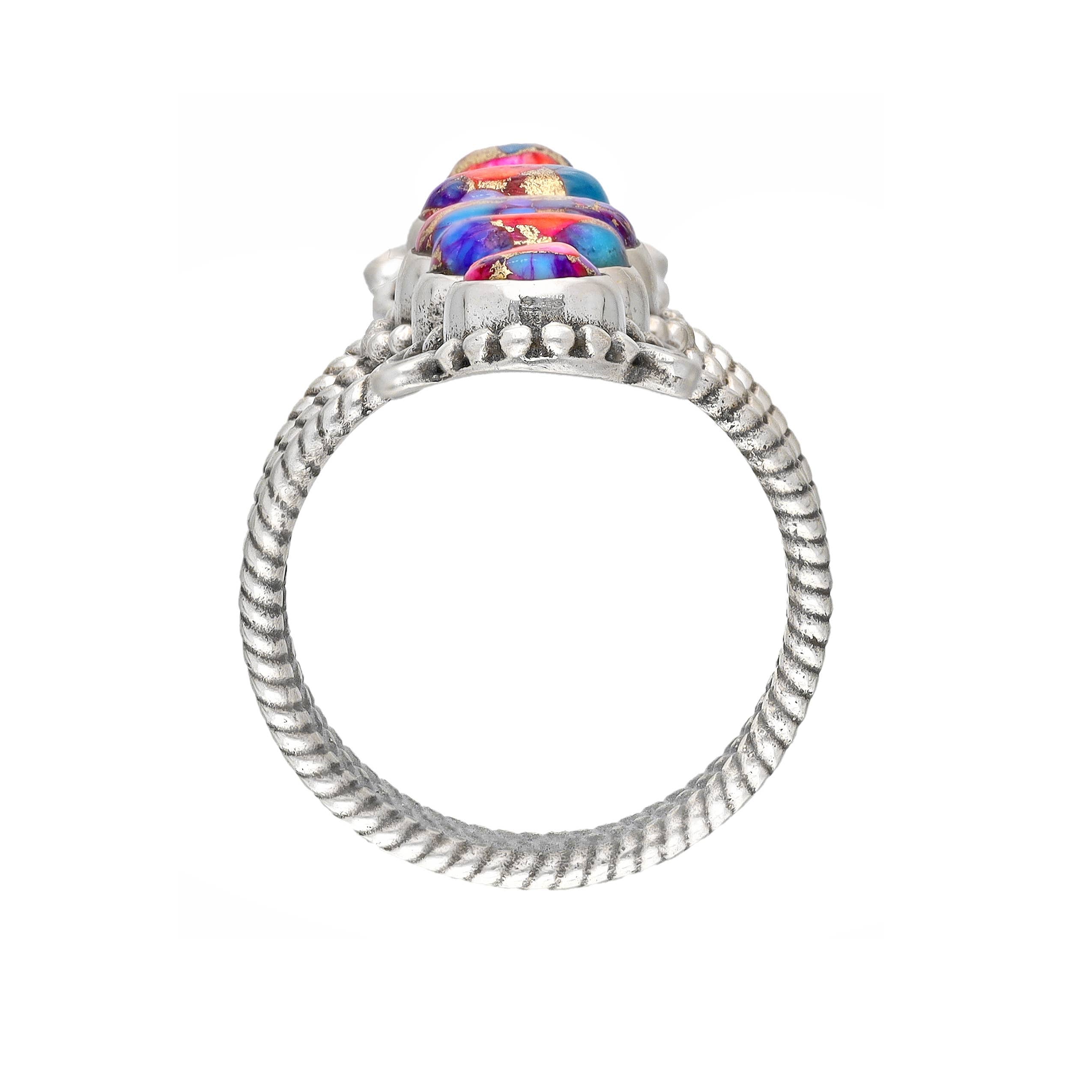 Oyster Copper Turq. 925t Ring