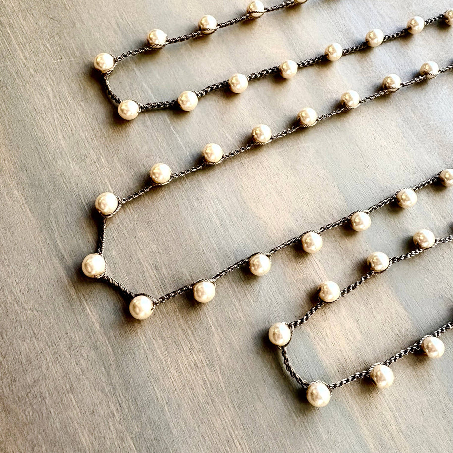 Handcrafted Glass Pearl Layering Necklace