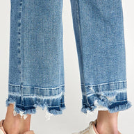 Tummy Control Crop Jeans with Released Hem, 1X-3X