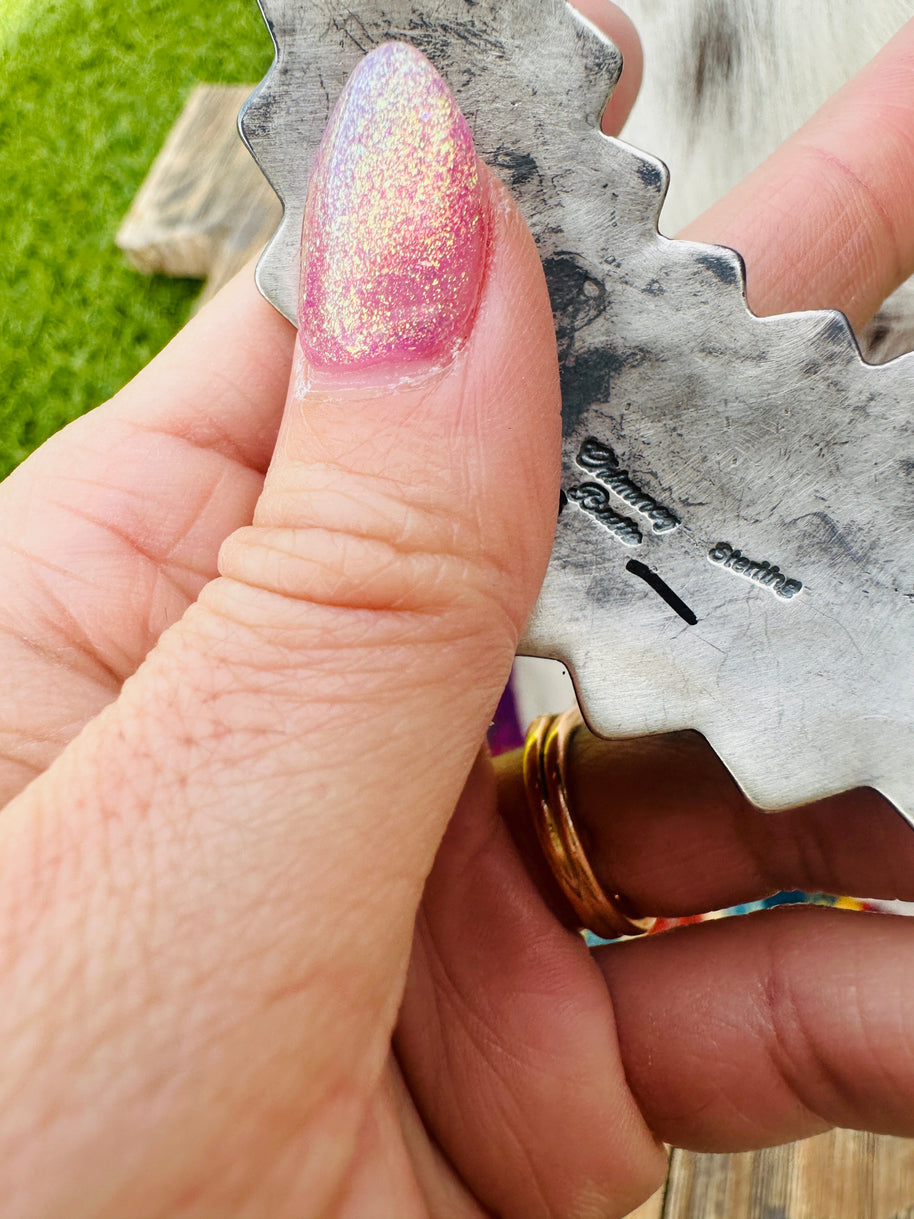 Handcrafted Sonoran Mountain Turquoise & Sterling Silver Necklace by Chimney Butte