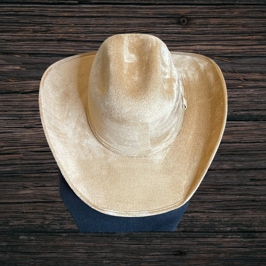 Vegan Suede Cowboy Hat 
