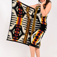 Beach Towel, Santa Fe White & Black