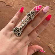 Beautiful Handmade Sterling Silver Adjustable Heart Arrow Ring