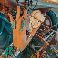 Marietta White Slab Stone Belt Buckle