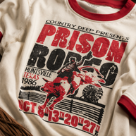 Prison Rodeo Ringer Crop T-Shirt