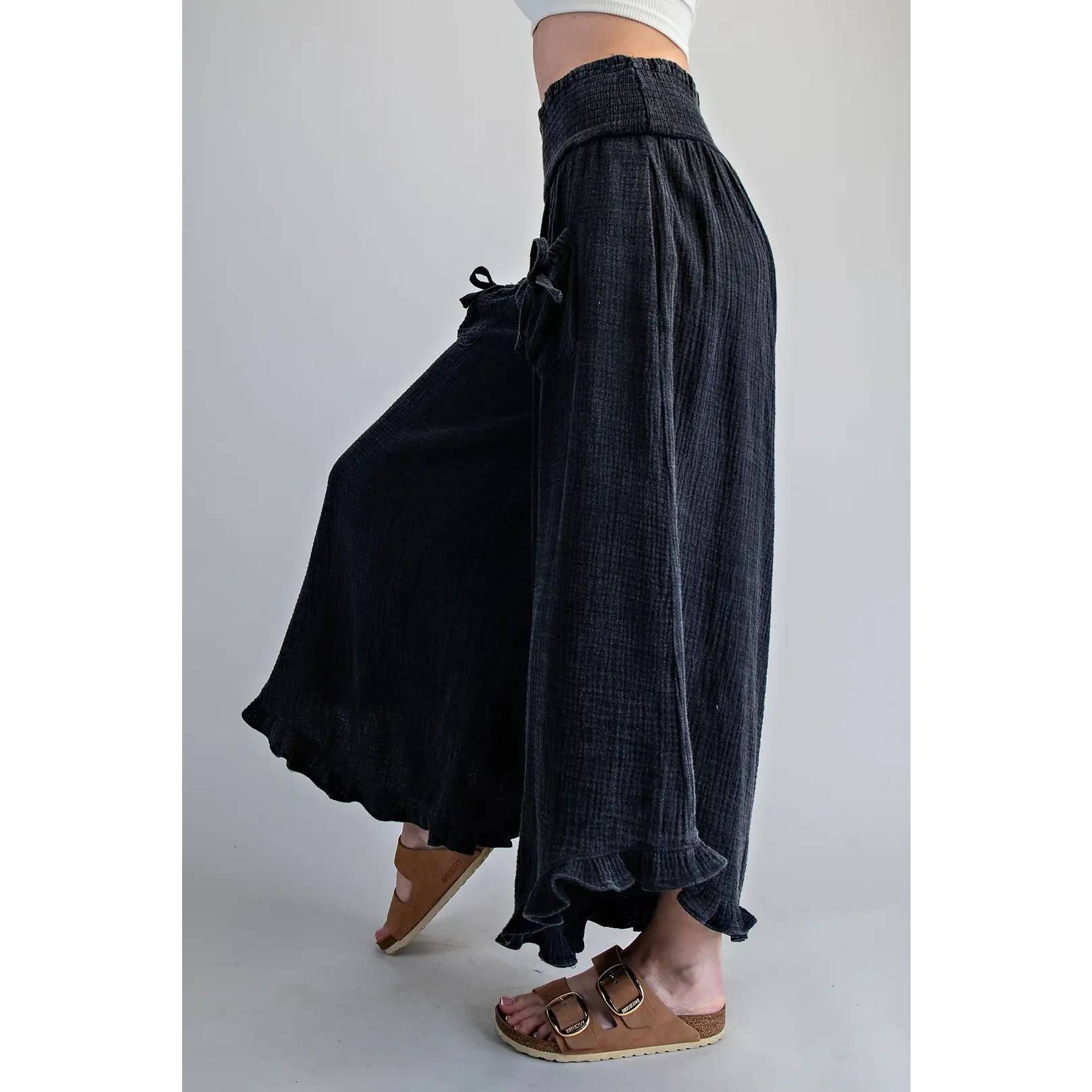Mineral Washed Pants, Ash Black