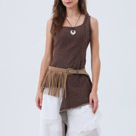 Western Fringe Belt – Antique Buckle & Tassel